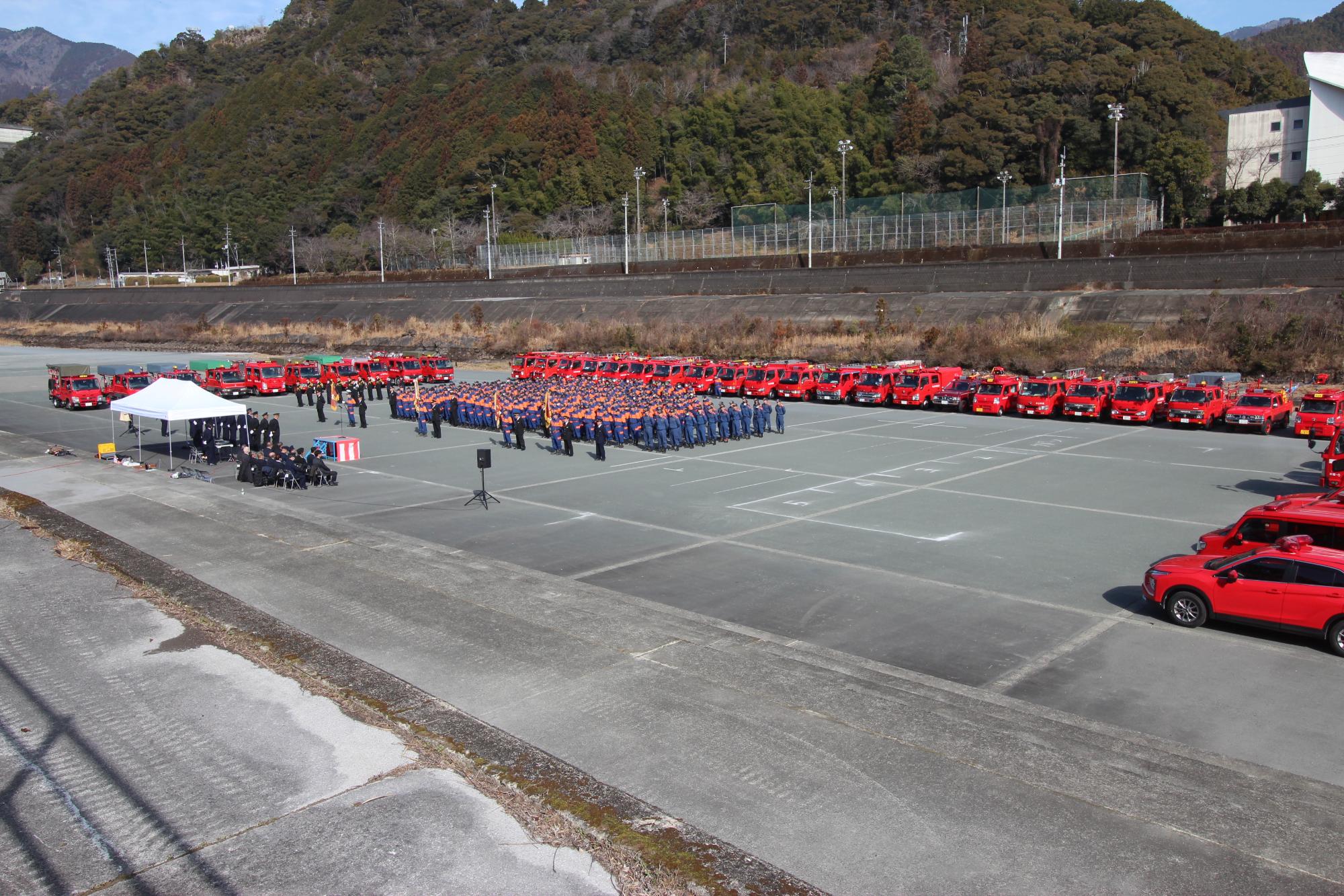 2026118嶺北消防団連合会出初式1